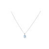Bartorelli Italian Jewels | Collana oro bianco ciondolo acquamarina ovale diamanti bianchi - 5279223 (1)