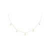 Bartorelli Italian Jewels | COLLANA GIROCOLLO IN ORO ROSA CON STELLE PENDENTI IN PAV&Eacute; DI DIAMANTI - C054/3OR (1)