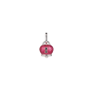 Chantecler | CIONDOLO CAMPANELLA MEDIA ET VOILA' CON CUORI E LUCCHETTO IN ARGENTO, SMALTO ROSSO E NERO - 40020 - 40020 (1)