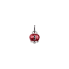 Chantecler | CIONDOLO CAMPANELLA ET VOILA' MICRO CON CUORI E LUCCHETTO IN ARGENTO, SMALTO NERO E ROSSO - 40021 - 40021 (1)