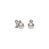 Bartorelli Italian Jewels | Orecchini in oro bianco 18 carati con perle bianche Australiane &Oslash; 10 mm e diamanti bianchi taglio brillante - 8004009010-10 (1)