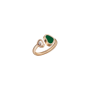 Chopard | CHOPARD - HAPPY HEARTS - ANELLO IN ORO ROSA, DIAMANTE, AGATA VERDE - 829482-5100 - 829482 (1)