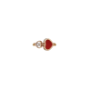 Chopard | CHOPARD - HAPPY HEARTS - ANELLO IN ORO ROSA CON DIAMANTE E PIETRA ROSSA - 829482-5800 - 829482 (2)