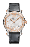 Chopard | HAPPY SPORT 36 MM, AUTOMATICO, ORO ROSA ETICO, LUCENT STEEL&trade;, DIAMANTI - 278559 (1)