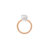 Pomellato | ANELLO NUDO - ANELLO NUDO PETIT IN ORO ROSA CON CASTONE IN ORO BIANCO E TOPAZIO BIANCO SFACCETTATO - A.B403/O6/TB - PAB4030O6000000TB (3)