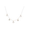 Bartorelli Italian Jewels | COLLANA GIROCOLLO IN ORO ROSA CON PENDENTI CUORI E STELLE IN DIAMANTI - VN27124DP (1)