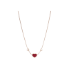 Chopard | CHOPARD - COLLANA HAPPY HEARTS IN ORO ROSA ETICO, DIAMANTI, PIETRA ROSSA - 81A082-5801 - 81A082 (1)