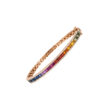 Bartorelli Italian Jewels | BRACCIALE RIGIDO RAINBOW IN ORO ROSA CON DIAMANTI E ZAFFIRI MULTICOLOR - KB1042/MS (1)