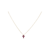Bartorelli Italian Jewels | COLLANA GIROCOLLO IN ORO ROSA CON PENDENTE CROCE IN RUBINI - FC3140R007N (1)