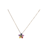 Bartorelli Italian Jewels | COLLANA RAINBOW IN ORO ROSA CON FIORE IN ZAFFIRI MULTICOLOR E DIAMANTI - KP1064/MS (1)
