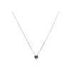 Bartorelli Italian Jewels | COLLANA GIROCOLLO IN ORO BIANCO CON CIONDOLO CUORE IN ZAFFIRO BLU E DIAMANTI BIANCHI - 0005031Z08 (1)