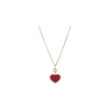 Chopard | CHOPARD - HAPPY HEARTS - COLLANA IN ORO ROSA ETICO, DIAMANTE, PIETRA ROSSA - 79A074-5801 - 79A074 (1)