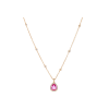Bartorelli Italian Jewels | COLLANA IN ORO ROSA CON DIAMANTI, PENDENTE GOCCIA IN ZAFFIRO ROSA E DIAMANTI - 372-3186-MOD (1)