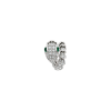 Bulgari | ANELLO SERPENTI IN ORO BIANCO CON PAV&Eacute; DI DIAMANTI E SMERALDI - AN858323 (2)