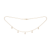 Bartorelli Italian Jewels | COLLANA GIROCOLLO IN ORO ROSA CON CUORI PENDENTI IN PAV&Eacute; DI DIAMANTI - C054/4-C (1)