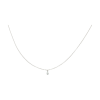 Bartorelli Italian Jewels | Collana Solitario diamante taglio goccia e catena in oro bianco - C058/1-0,15 (1)