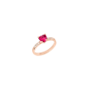 Dodo | DODO CUORE - ANELLO CUORE IN ORO ROSA CON DIAMANTI E RUBINO SINTETICO - DAC3001HEARTDSR9R - DAC3001HEARTDSR9R (1)