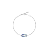 Fred | BRACCIALE CHANCE INFINIE IN ORO BIANCO CON TOPAZI, ZAFFIRI BLU E DIAMANTI, MODELLO MEDIO - 6B1193 - 6B1193 (1)