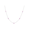 Bartorelli Italian Jewels | COLLANA IN ORO BIANCO CON ZAFFIRI ROSA E DIAMANTI - C065/2/2-S0 (1)