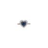 Bartorelli Italian Jewels | ANELLO CUORE IN ORO BIANCO CON DIAMANTI E ZAFFIRO BLU - 1AN1480921/4 (2)