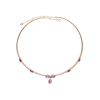 Bartorelli Italian Jewels | COLLANA CHOKER IN ORO ROSA CON DIAMANTI E ZAFFIRI ROSA - 1GA1480584/3 (1)