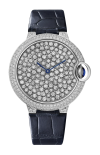 Cartier | BALLON BLEU DE CARTIER 37 MM, AUTOMATICO, ORO BIANCO, DIAMANTI - HPI01515 (1)