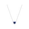 Bartorelli Italian Jewels | COLLANA IN ORO BIANCO CON CUORE DI ZAFFIRO BLU E DIAMANTI BIANCHI - 262704ZB (1)