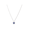 Bartorelli Italian Jewels | COLLANA GIROCOLLO IN ORO BIANCO CON PENDENTE ZAFFIRO BLU TAGLIO CUORE E CONTORNO DI DIAMANTI - 234-5955-6-6 (1)