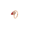 Bulgari | ANELLO DIVAS' DREAM IN ORO ROSA 18 KT CON ELEMENTO IN CORNIOLA E PAV&Eacute; DI DIAMANTI - AN858645 (1)