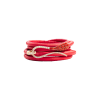 Dada Arrigoni | BRACCIALE IN PELLE CORALLO ELIKA PAV&Eacute; IN ORO ROSA CON DIAMANTI E CORALLO - DEK23BRRRCODIXQ (1)