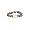 Mano | J . | BRACCIALE IN TITANIO CON UNA MAGLIA ORO ROSSO INCASSATA DIAMANTI WHITE - CBR2DWH223 (1)