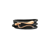 Dada Arrigoni | BRACCIALE ELIKA IN PELLE NERA CON CHIUSURA IN ORO ROSA - DEK04BRRRXN (1)