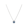 Bartorelli Italian Jewels | COLLANA IN ORO BIANCO CON CUORE DI ZAFFIRO BLU E DIAMANTI BIANCHI - 372-3649 (1)