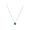 Bartorelli Italian Jewels | GIROCOLLO IN ORO BIANCO CON CUORE DI SMERALDO E DIAMANTI - 234-5955-6-6 (1)