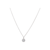 Bartorelli Italian Jewels | COLLANA GIROCOLLO PUNTO LUCE CON PENDENTE ROSETTA IN ORO BIANCO, DIAMANTE CENTRALE E CONTORNO DIAMANTI - 412-44852-30 (1)