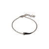 Mano | J . | BRACCIALE CHARMS UOMO LUCKY HORN CON CORNETTO SMALTATO NERO IN TITANIO, 5 BLACK E CATENA - CHBRT5BBRKSM_NERO (1)