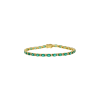 Bartorelli Italian Jewels | BRACCIALE TENNIS IN ORO GIALLO CON SMERALDI E DIAMANTI - 421-BR-OV-4-3 (1)