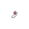 Bartorelli Italian Jewels | ANELLO IN ORO BIANCO CON ZAFFIRO ROSA CENTRALE E CONTORNO DI DIAMANTI - 372-3879 (1)