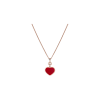 Chopard | CHOPARD - PENDENTE CON CATENA MY HAPPY HEARTS ORO ROSA ETICO, DIAMANTE, CORNIOLA - 797482 (1)