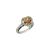 Bartorelli Italian Jewels | ANELLO IN ORO BIANCO 18 CARATI CON DIAMANTE FANCY BROWNISH ORANGY PINK TAGLIO CUORE E PAV&Eacute; DI DIAMANTI BIANCHI TAGLIO BRILLANTE - F.273D (1)