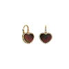 Bartorelli Italian Jewels | Orecchini in oro rosa 18 carati con cuore in madreperla nera e diamanti bianchi taglio brillante - O250/32-MN (1)