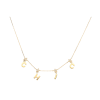 Bartorelli Italian Jewels | CHIC - Collana girocollo in oro rosa con lettere pendenti e stelline con diamanti bianchi - VN27266DP (1)