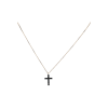 Bartorelli Italian Jewels | COLLANA IN ORO ROSA CON CROCE PENDENTE IN DIAMANTI NERI - VN27315DKP (1)