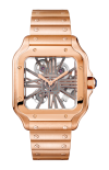 Cartier | SANTOS DE CARTIER, MODELLO GRANDE, SCHELETRATO, ORO ROSA, MANUALE - WHSA0016 (1)