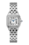 Cartier | PANTH&Egrave;RE DE CARTIER, MODELLO PICCOLO, ACCIAIO, DIAMANTI, QUARZO - W4PN0016 (1)