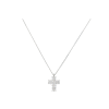 Bartorelli Italian Jewels | COLLANA CON CROCE PENDENTE IN ORO BIANCO E DIAMANTI - 37053859 (1)