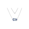 Fred | COLLANA A DOPPIO FILO IN ORO BIANCO CON ZAFFIRI BLU, TOPAZI BLU E DIAMANTE, MODELLO MEDIO - 7B0291 - 7B0291 (1)