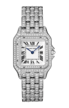 Cartier | PANTH&Egrave;RE DE CARTIER, MODELLO MEDIO, ORO BIANCO, DIAMANTI, QUARZO - HPI01722 (1)