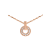 Bulgari | COLLANA BVLGARI BVLGARI OPENWORK IN ORO ROSA CON DIAMANTI PAV&Eacute; PIENI SUL PENDENTE - CL858774 - CL858774 (3)