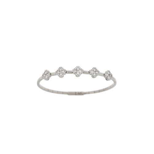 Accedi alla scheda di Bartorelli Italian Jewels BRACCIALE RIGIDO FIORI IN ORO BIANCO CON DIAMANTI - 1PU0032121/2